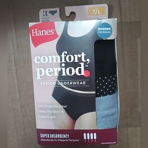 Hanes Period Underwear 3-Pack